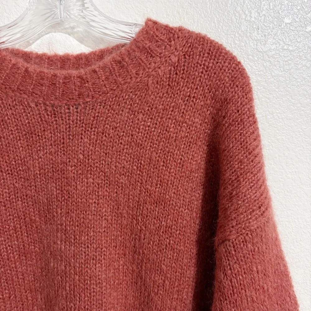 Isabel Marant Estelle Mohair Blend Sweater in Orange‎ Red
